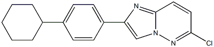 6-chloro-2-(4-cyclohexylphenyl)imidazo[1,2-b]pyridazine Struktur