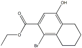 ethyl 1-bromo-4-hydroxy-5,6,7,8-tetrahydronaphthalene-2-carboxylate Struktur