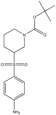 3-(4-Amino-benzenesulfonyl)-piperidine-1-carboxylic acid tert-butyl ester Struktur