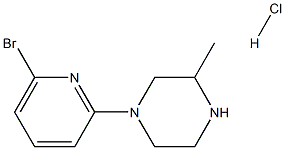 1-(6-Bromo-pyridin-2-yl)-3-methyl-piperazine hydrochloride Struktur