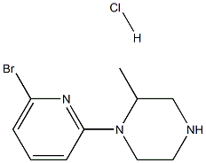 1-(6-Bromo-pyridin-2-yl)-2-methyl-piperazine hydrochloride Struktur