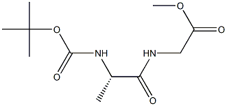 (S)-methyl 2-(2-((tert-butoxycarbonyl)amino)propanamido)acetate Struktur