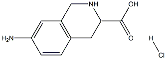 7-amino-1,2,3,4-tetrahydroisoquinoline-3-carboxylic acid hydrochloride Struktur