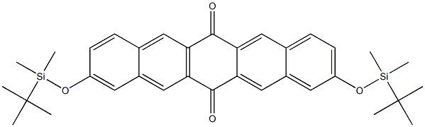 2,10-bis(tert-butyldimethylsilyloxy)pentacene-6,13-dione Struktur