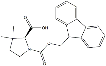 (R,S)-Fmoc-3,3-dimethyl-proline Struktur