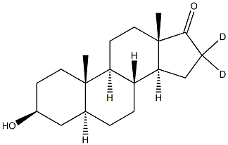 5a-Androstan-3b-ol-17-one-16,16-d2 Struktur