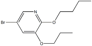 5-broMo-2-butoxy-3-propoxypyridine Struktur