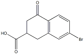 7-BroMo-4-oxo-1,2,3,4-tetrahydro-naphthalene-2-carboxylic acid Struktur