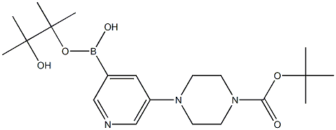 5-(4-Bocpiperazin-1-yl)pyridine-3-boronic acid pinacol ester Struktur