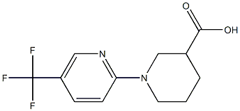 (RS)-1-[5-(Trifluoromethyl)pyridin-2-yl]piperidine-3-carboxylic acid Struktur