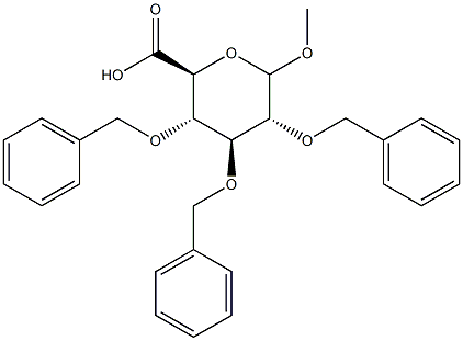 2,3,4-Tri-O-benzyl-D-glucuronide methyl ester Struktur