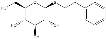 Phenylethyl b-D-thioglucopyranoside Struktur