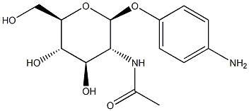 4-Aminophenyl 2-acetamido-2-deoxy-b-D-glucopyranoside Struktur