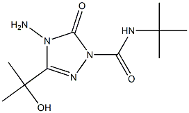 4-Amino-N-tert-butyl-3-(2-hydroxypropan-2-yl)-5-oxo-4,5-dihydro-1H-1,2,4-triazole-1-carboxamide Struktur