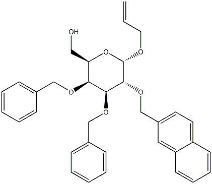 烯丙基3,4-二-O-芐基-2-O-(2-萘甲基)-Α-D-吡喃半乳糖苷