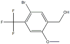 (5-Bromo-2-methoxy-4-trifluoromethyl-phenyl)-methanol Struktur