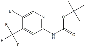 (5-Bromo-4-trifluoromethyl-pyridin-2-yl)-carbamic acid tert-butyl ester Struktur