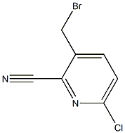 3-Bromomethyl-6-chloro-pyridine-2-carbonitrile Struktur