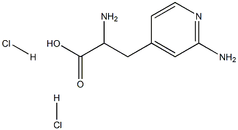 2-amino-3-(2-aminopyridin-4-yl)propanoic acid dihydrochloride Struktur