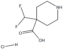 4-(difluoromethyl)piperidine-4-carboxylic acid hydrochloride Struktur