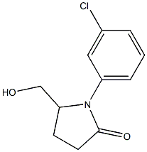 1-(3-chlorophenyl)-5-(hydroxymethyl)pyrrolidin-2-one Struktur