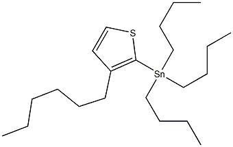 Tributyl-(3-hexyl-thiophen-2-yl)-stannane Struktur