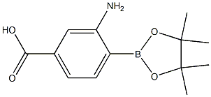 3-amino-4-(4,4,5,5-tetramethyl-1,3,2-dioxaborolan-2-yl)benzoic acid Struktur