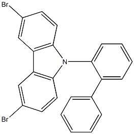 3,6-Dibromo-N-(2-biphenylyl)carbazole Struktur