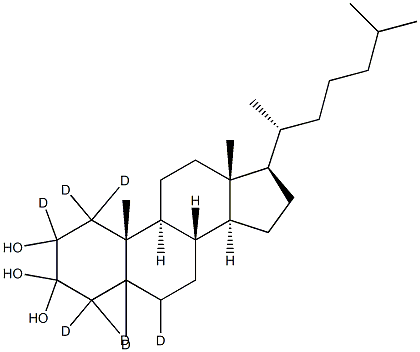 Trihydroxycoprostane-d7 Struktur