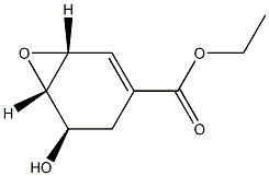 (1R,5R,6S)-5-Hydroxy-7-oxabicyclo[4.1.0]hept-2-ene-3-carboxylic Acid Ethyl Ester Struktur