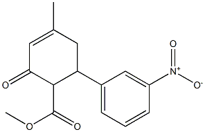 Methyl 4-Methyl-6-(3-nitrophenyl)-2-oxo-cyclohex-3-enyl Carboxylate Struktur