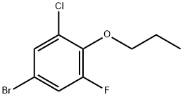 5-Bromo-1-chloro-3-fluoro-2-propoxybenzene Struktur