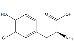 3-Chloro-5-iodo-L-tyrosine Struktur