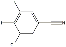 3-Chloro-4-iodo-5-methyl-benzonitrile Struktur