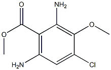 2,6-Diamino-4-chloro-3-methoxy-benzoic acid methyl ester Struktur