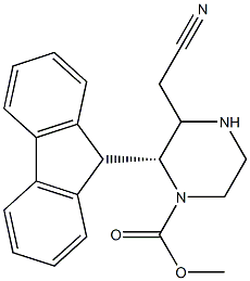 (9H-fluoren-9-yl)methyl (R)-3-(cyanomethyl)piperazine-1-carboxylate Struktur