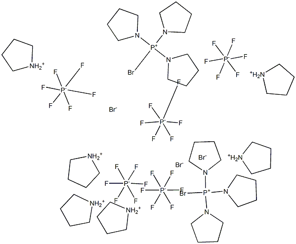 BROMOTRIPYRROLIDINOPHOSPHONIUM HEXAFLUOROPHOSPHATE Tripyrrolidinium bromide hexafluorophosphate Struktur