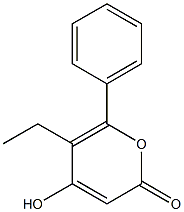 5-ETHYL-4-HYDROXY-6-PHENYL-PYRAN-2-ONE Struktur