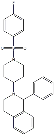 2-(1-[(4-FLUOROPHENYL)SULFONYL]PIPERIDIN-4-YL)-1-PHENYL-1,2,3,4-TETRAHYDROISOQUINOLINE Struktur