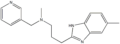 N-METHYL-3-(5-METHYL-1H-BENZIMIDAZOL-2-YL)-N-(PYRIDIN-3-YLMETHYL)PROPAN-1-AMINE Struktur