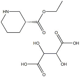 3-R-piperidinecarboxylic acid ethyl ester-(L) tartrate Struktur