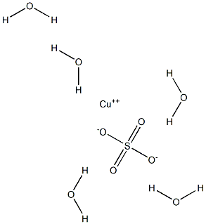 Copper(II) sulfate pentahydrate Struktur