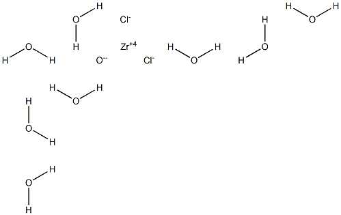 Zirconium oxide dichloride octahydrate Struktur