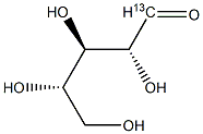 L-Lyxose-1-13C Struktur