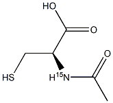 N-Acetyl-L-Cysteine-15N Struktur