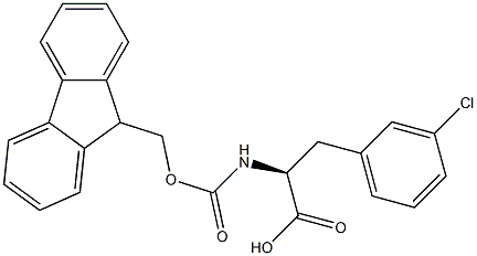 FMOC-D-3-氯苯丙氨酸, , 結構式