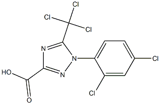 1-(2,4-dichlorophenyl)-5-trichloromethyl-1H-1,2,4-triazole-3-carboxylic acid Struktur