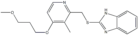 2-{[4-(3-methoxypropoxy)-3-methylpyridin-2-yl]-methylthio}1H-benzimidazole Struktur