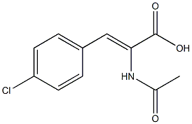 2-acetamido-3-(4-chlorophenyl)-acrylic acid Struktur