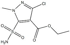 3-chloro-5-aminosulfonyl 1-methylpyrazole-4-carboxylic acid ethyl ester Struktur